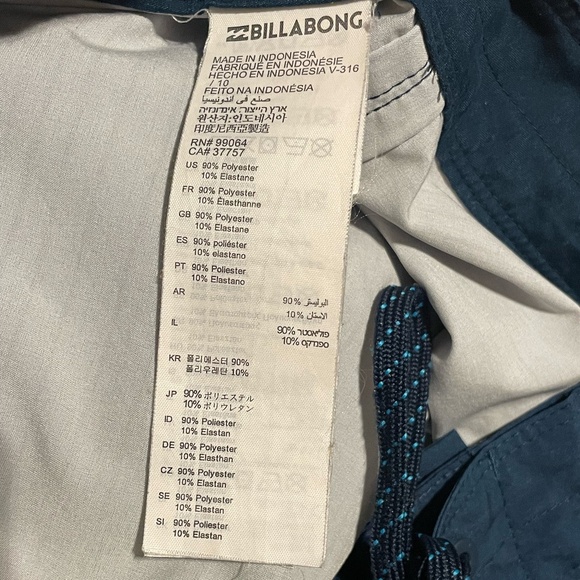 Billabong Recycler Mens Swim Surf Board Shorts 73 Stripe OG Blue Sz 34 - Picture 8 of 8